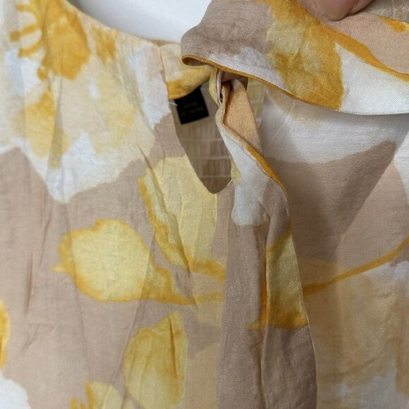 Suzanne Betro Tank Top Size 2X Yellow Floral Flowy - Picture 2 of 8